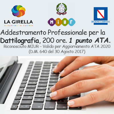 GC FORMAZIONE - Attestato di Addestramento Professionale per la Dattilografia- 200H